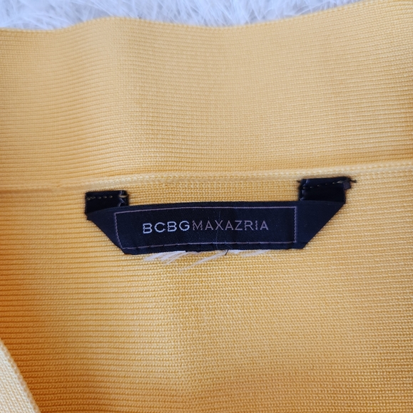 BCBG Yellow Bandage Mini Skirt, Size XS - Picture 4 of 6